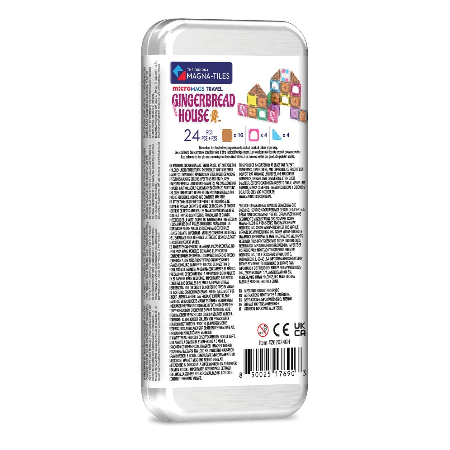microMAGS Gingerbread House 24 Piece Travel Set