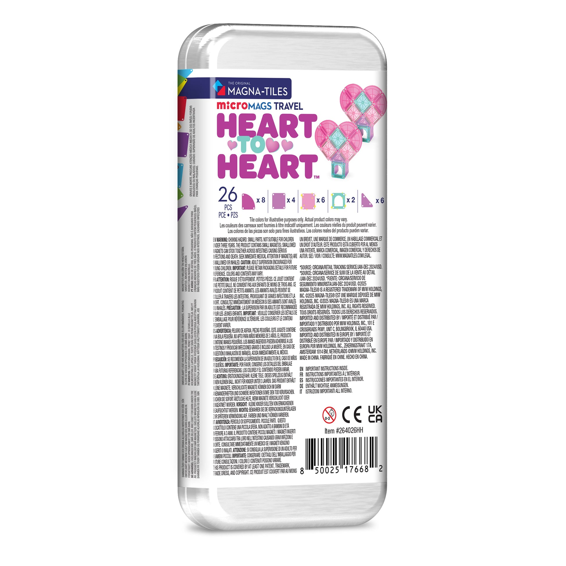 microMAGS Heart to Heart 26 Piece Travel Set